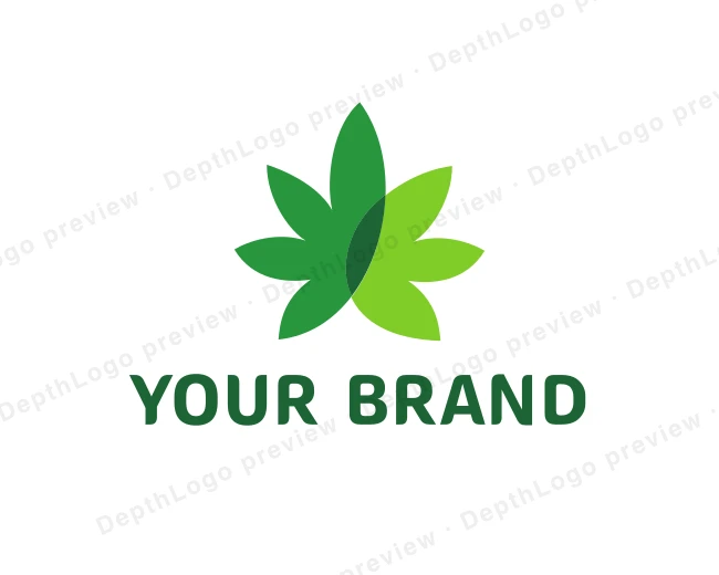 Cannabis Marijuana Weed Leaf logo template for Your Brand