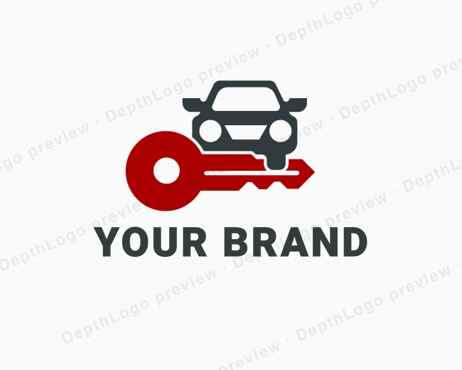 Car Key Rental logo template for Your Brand