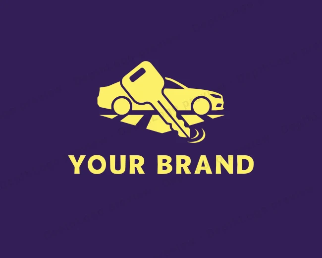 Car Rental Key logo template for Your Brand