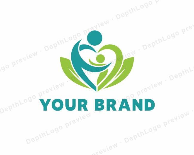 Caregiver Charity Support logo template for Your Brand