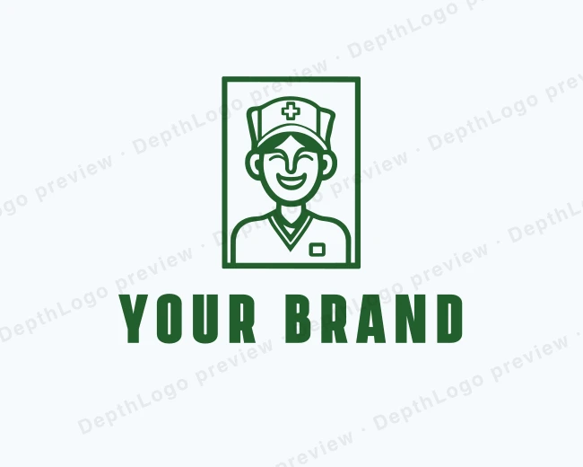 Caregiver Nurse Medic logo template for Your Brand