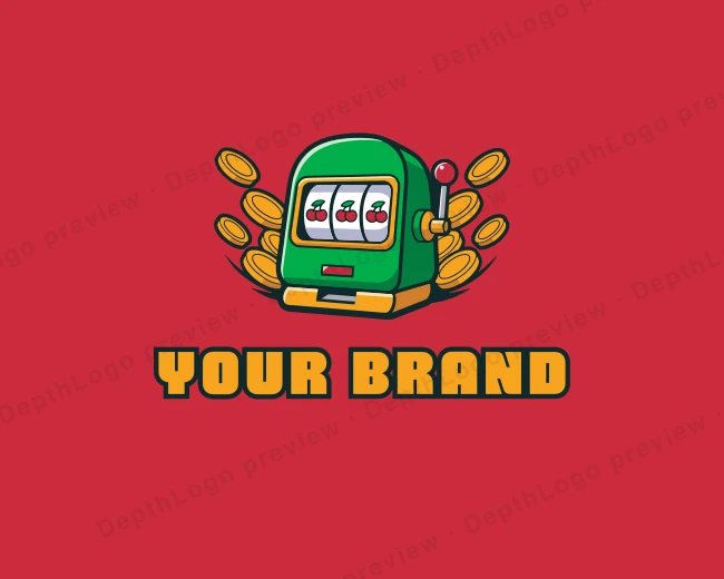 Casino Jackpot Machine logo template for Your Brand