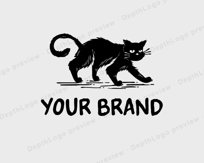 Cat Animal Feline logo template for Your Brand