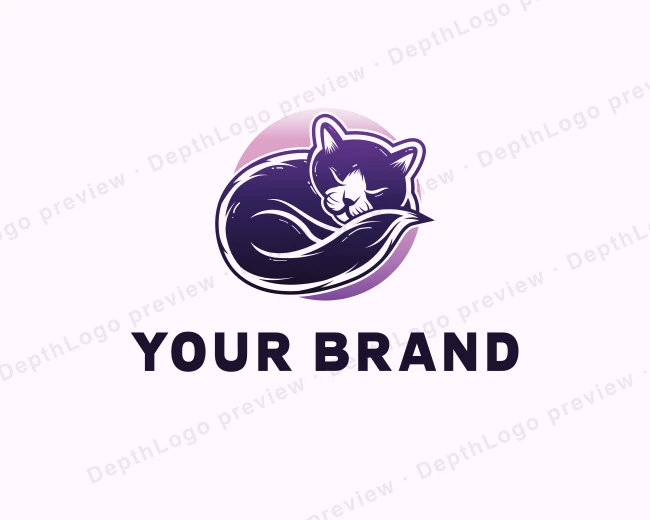 Cat Feline Animal logo template for Your Brand