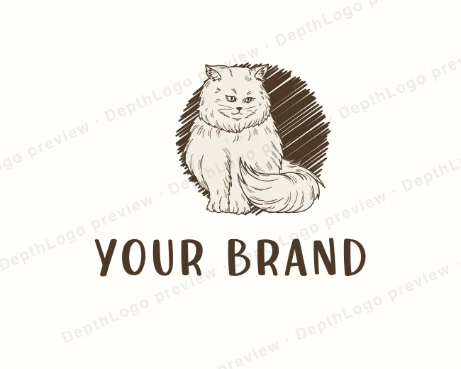 Cat Feline Animal logo template for Your Brand