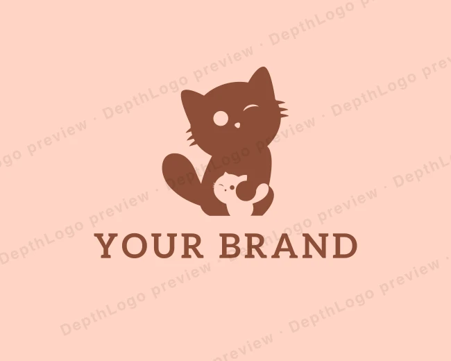 Cat Kitten Animal logo template for Your Brand