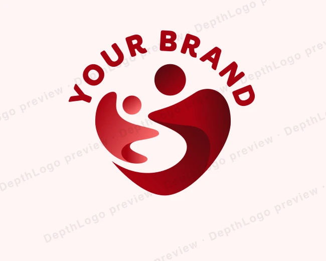 Charity Organization Caregiver logo template for Your Brand