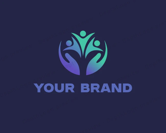 Charity Volunteer Support logo template for Your Brand