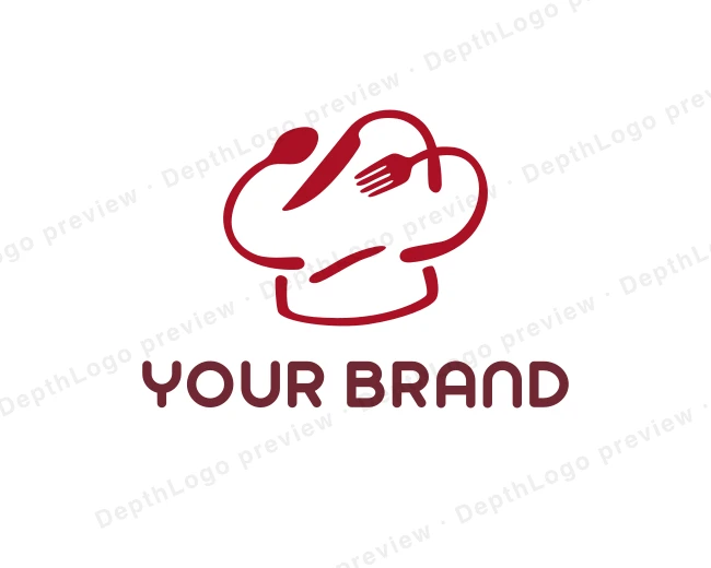 Chef Hat Kitchen Utensil logo template for Your Brand
