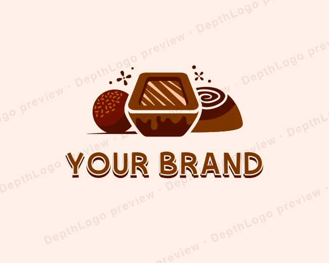Chocolate Desserts Sweets logo template for Your Brand