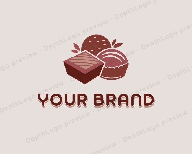 Chocolate Pastry Desserts logo template for Your Brand