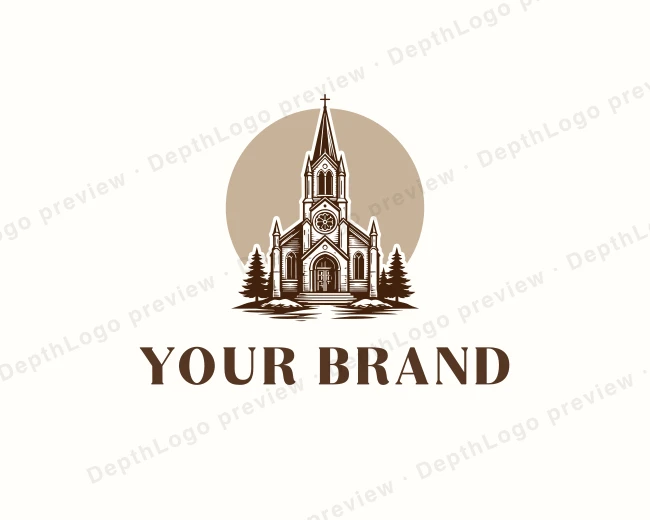 Christian Church Cross logo template for Your Brand