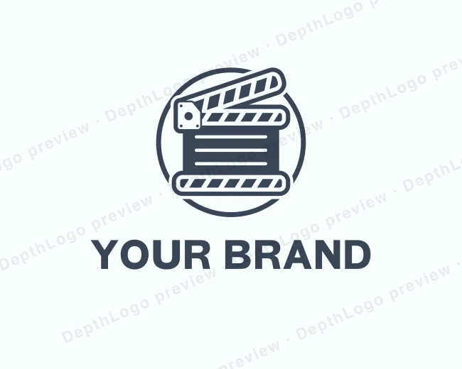 Cinema Clapperboard Movie logo template for Your Brand