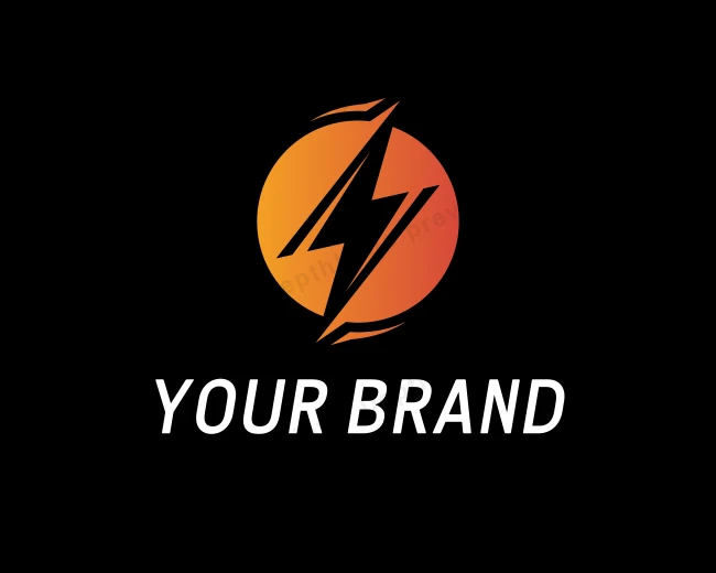 Circle Electric Lightning Energy logo template for Your Brand