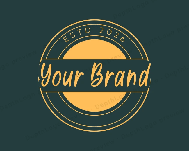 Circle Hipster Studio logo template for Your Brand
