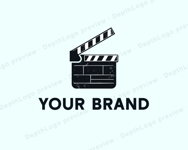 Clapperboard Movie Studio logo template for Your Brand