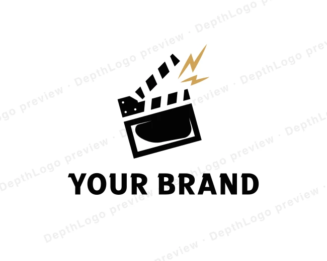 Clapperboard Movie Studio logo template for Your Brand