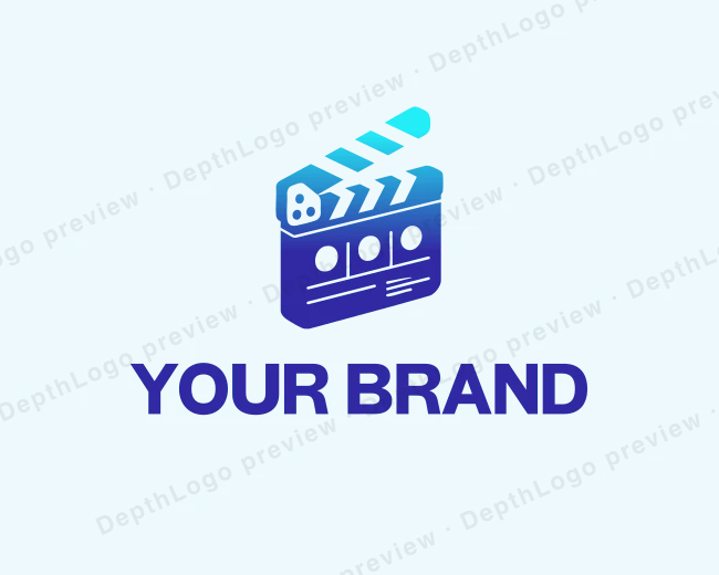 Clapperboard Multimedia Studio logo template for Your Brand