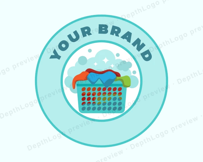 Clean Laundry Washer logo template for Your Brand