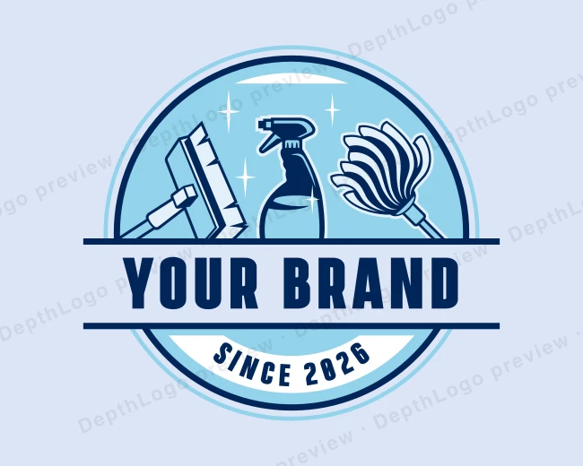 Cleaning Housekeeping Janitorial logo template for Your Brand