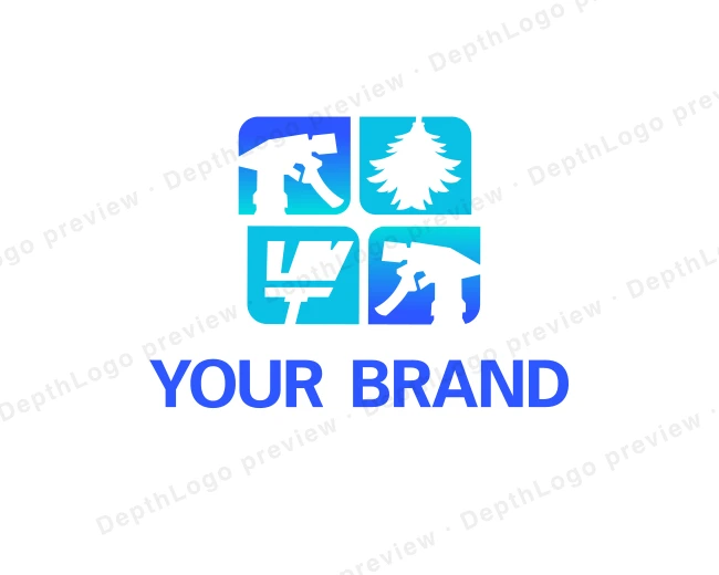 Cleaning Tools Housekeeping logo template for Your Brand