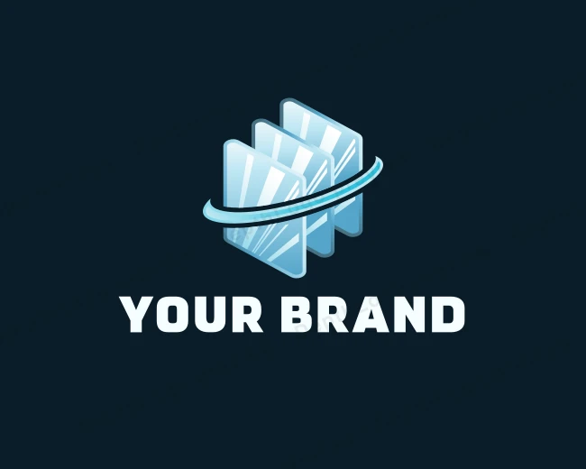 Clear Glass Pane logo template for Your Brand