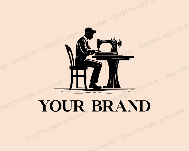 Clothing Boutique Tailor logo template for Your Brand