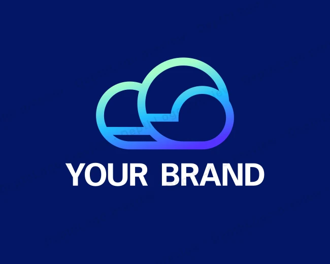 Cloudy Sky Cloud logo template for Your Brand