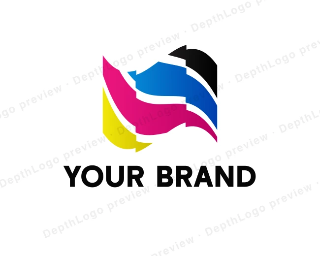CMYK Printing Ink logo template for Your Brand