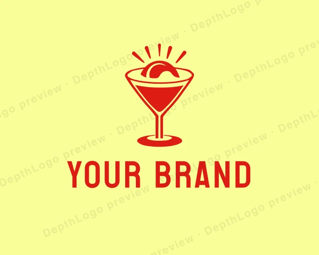 Cocktail Nightclub Bar logo template for Your Brand