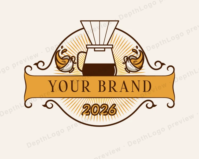 Coffe Brew Barista logo template for Your Brand