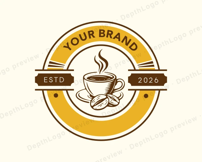 Șablon de logo: Ceașcă de cafea espresso. Marcă: marca ta