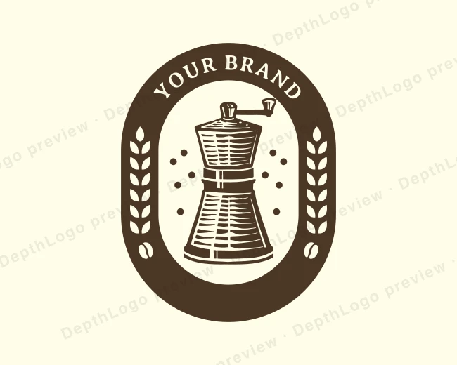 Coffee Grinder Brew logo template for Your Brand