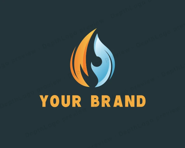 Cold Thermal Flame logo template for Your Brand