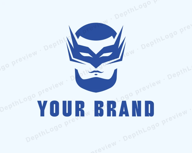 Comic Hero Cosplay logo template for Your Brand
