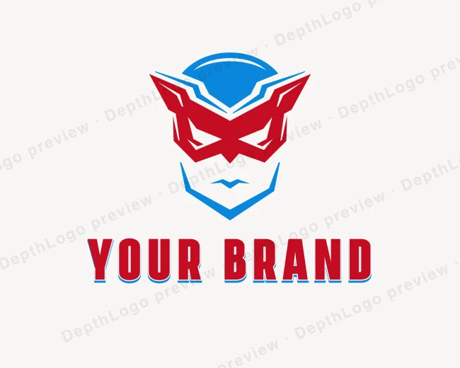 Comic Superhero Mask logo template for Your Brand