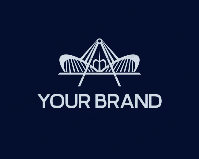 Compass Bridge Structure logo template for Your Brand