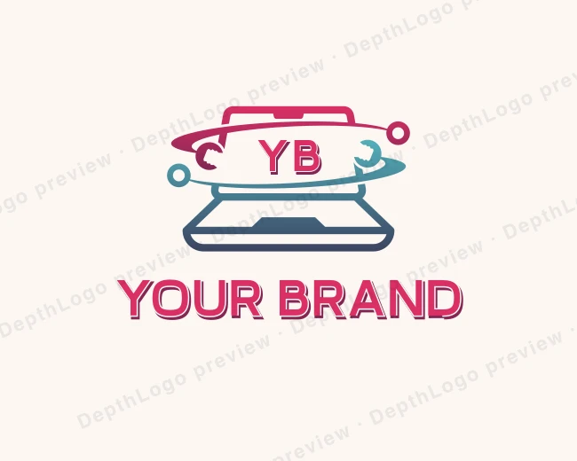 Computer Laptop Repair logo template for Your Brand
