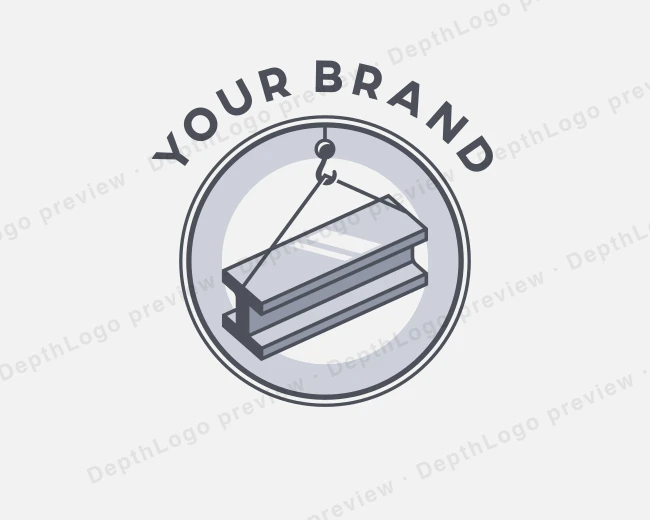 Construction Steel Beam logo template for Your Brand