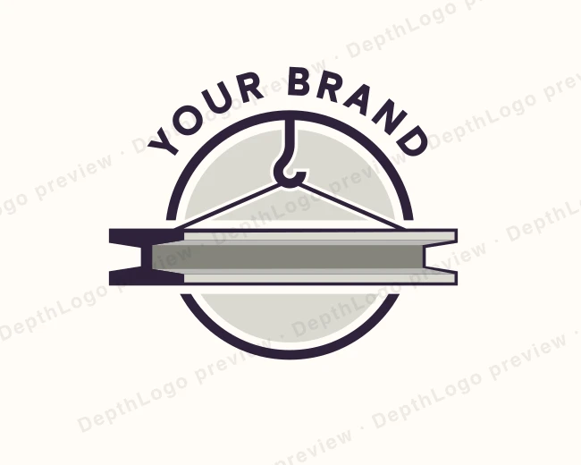 Construction Steel Beam logo template for Your Brand