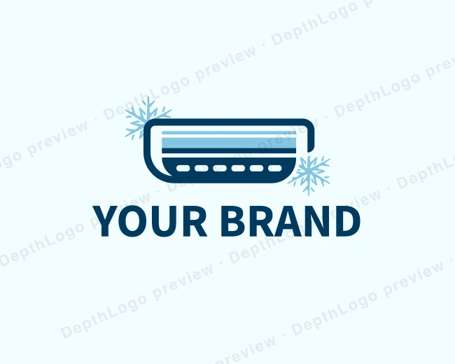 Cooling Air Conditioner logo template for Your Brand