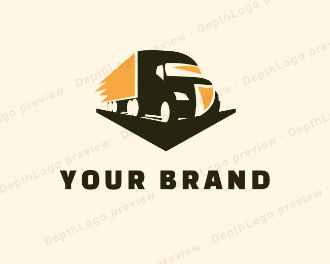 Courier Moving Trucker logo template for Your Brand