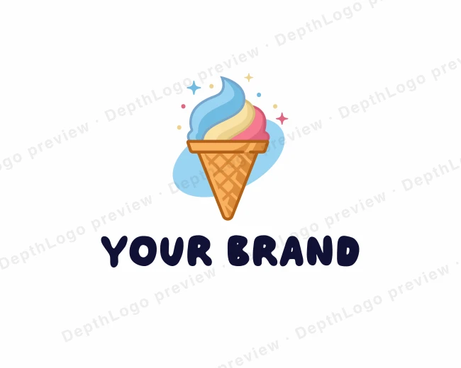 Creamery Ice Cream logo template for Your Brand