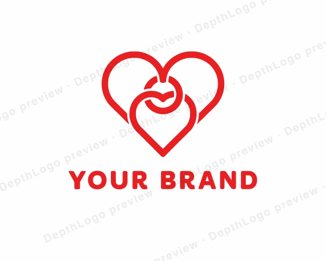 Creative Heart Link logo template for Your Brand