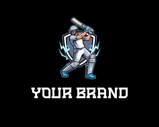 Cricketer Cricket Team logo template for Your Brand