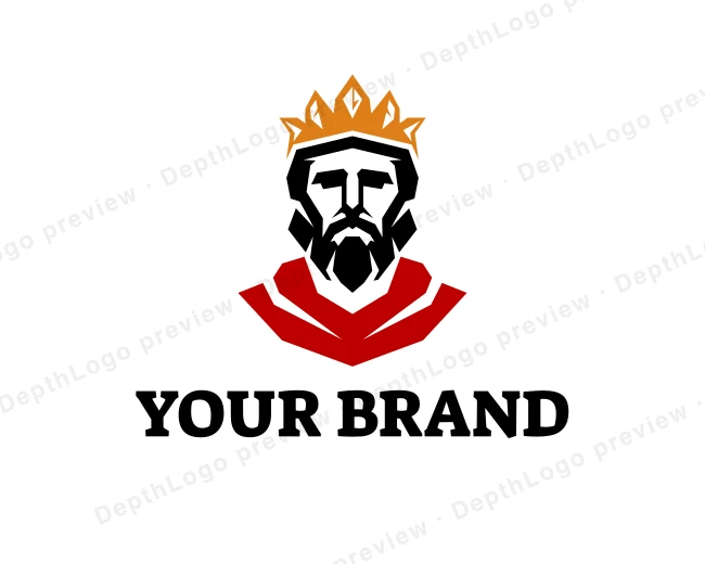 Crown King Monarch logo template for Your Brand
