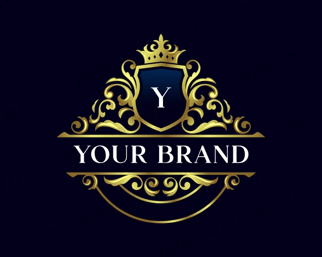 Crown Shield Filigree logo template for Your Brand