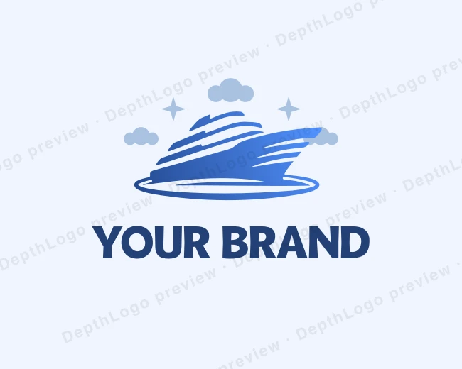 Cruise Ship Transport logo template for Your Brand