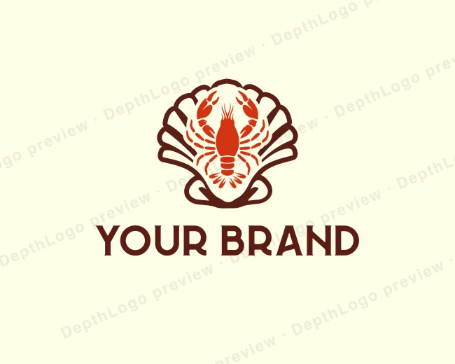 Crustacean Seafood Restaurant logo template for Your Brand
