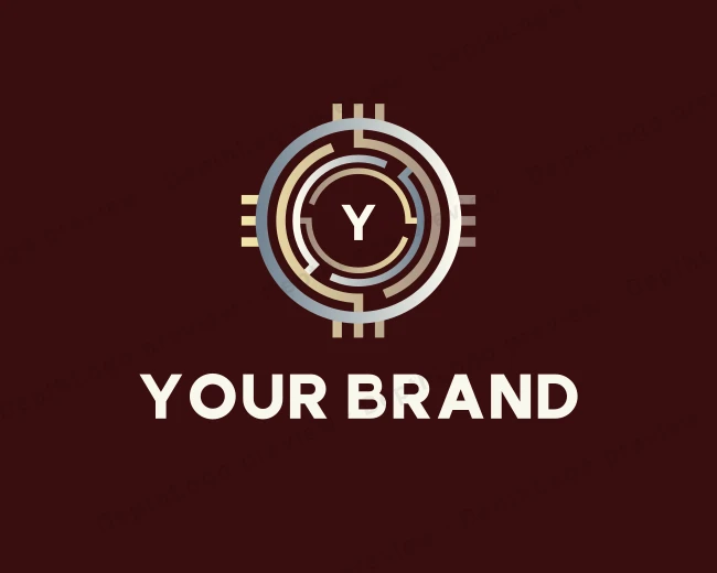 Crypto Blockchain Ewallet logo template for Your Brand